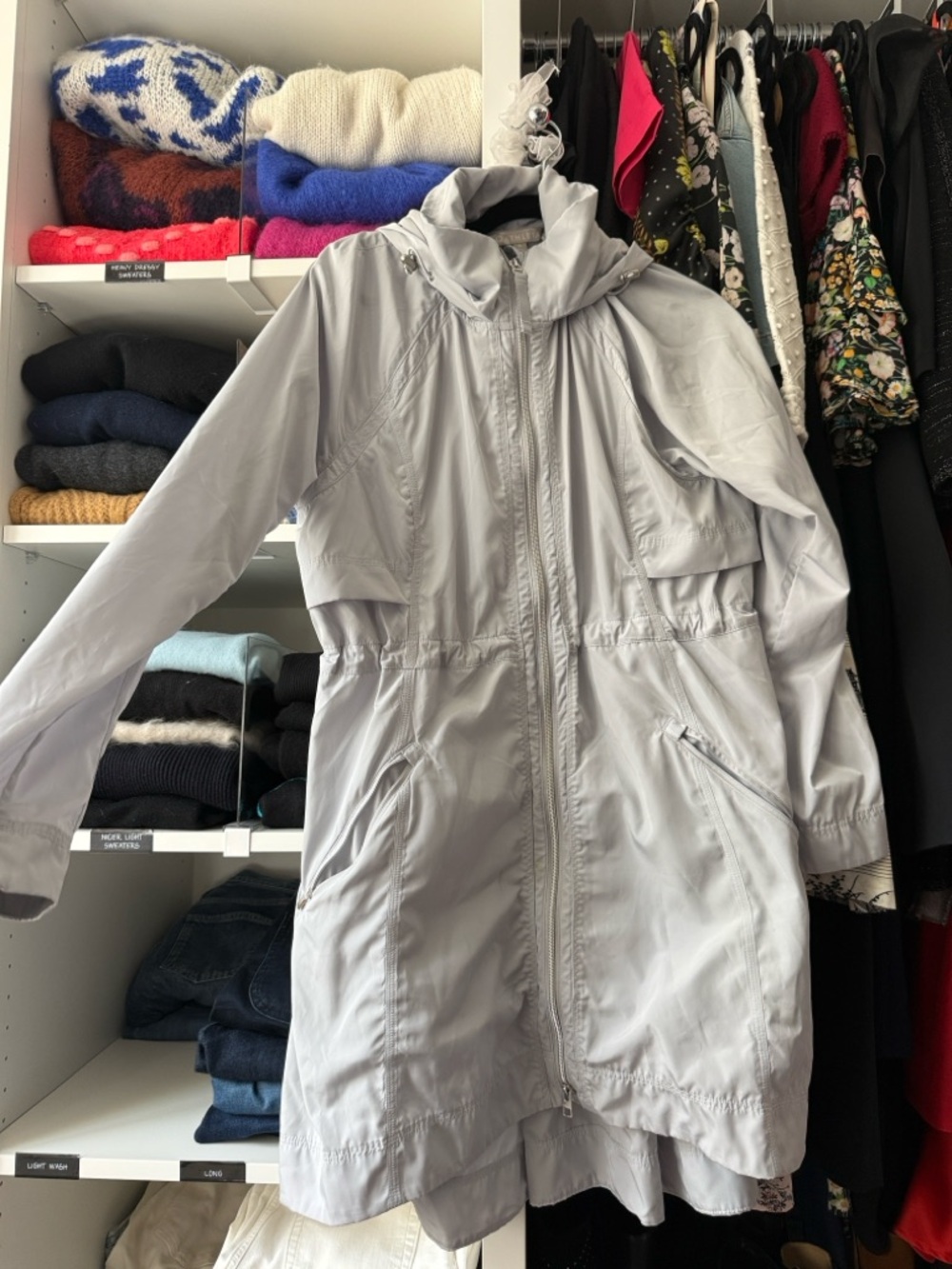 Athleta Light Grey Women's Hooded Parka Jacket